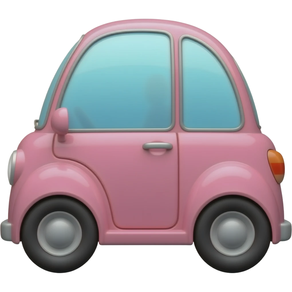 Auto color rosa emoji