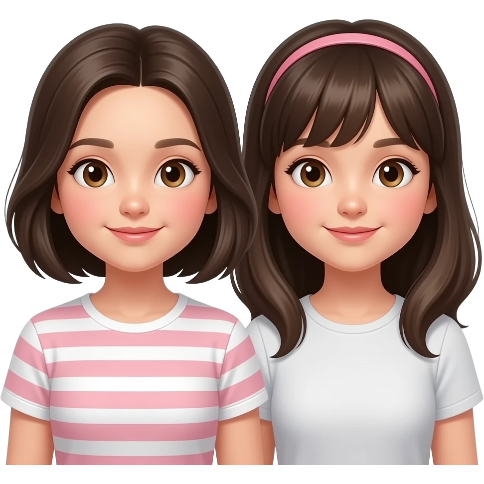 Cute two sisters emoji