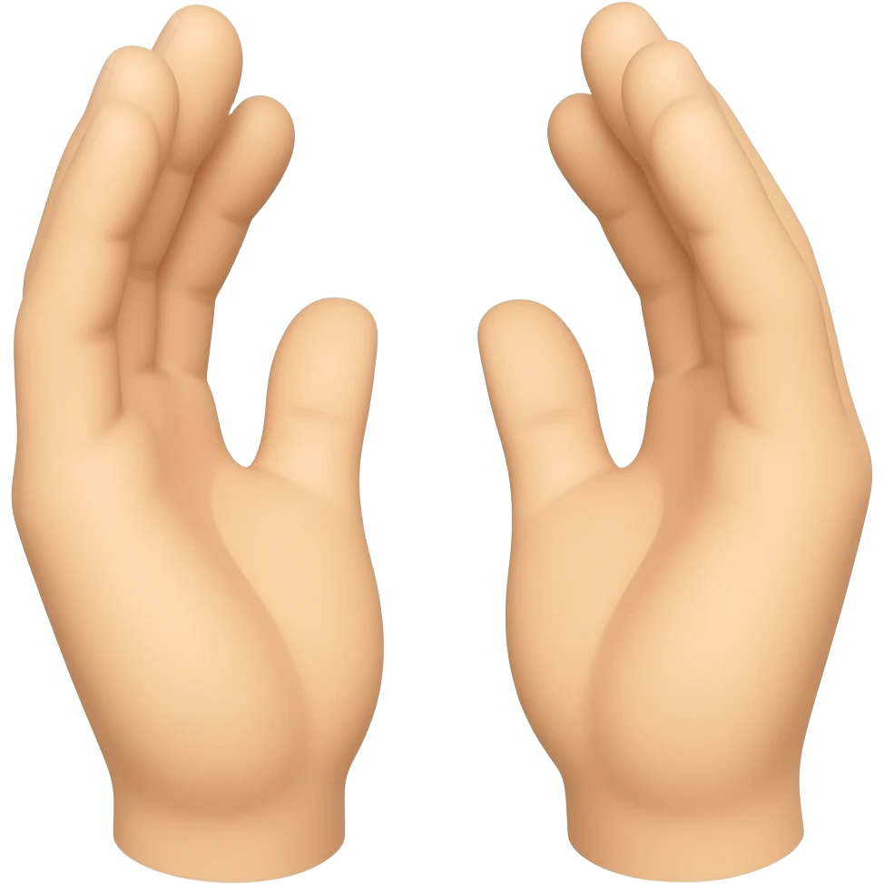 hands open side view emoji