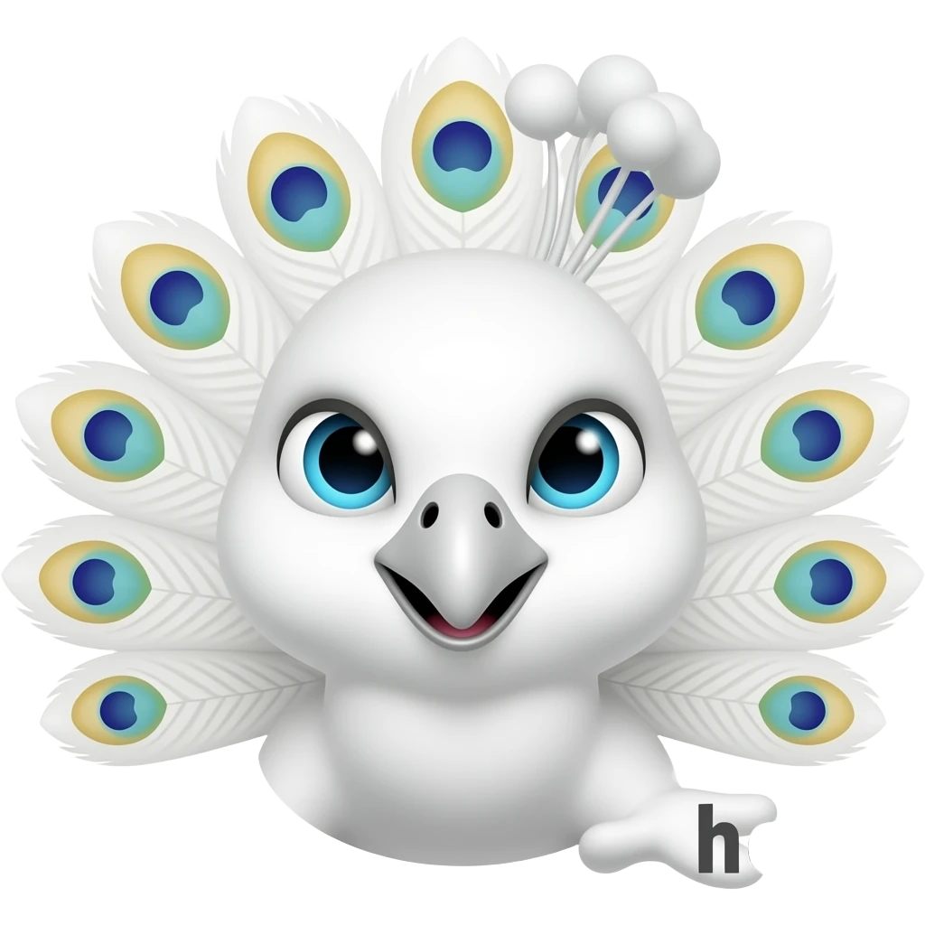 White peacock said heyy emoji