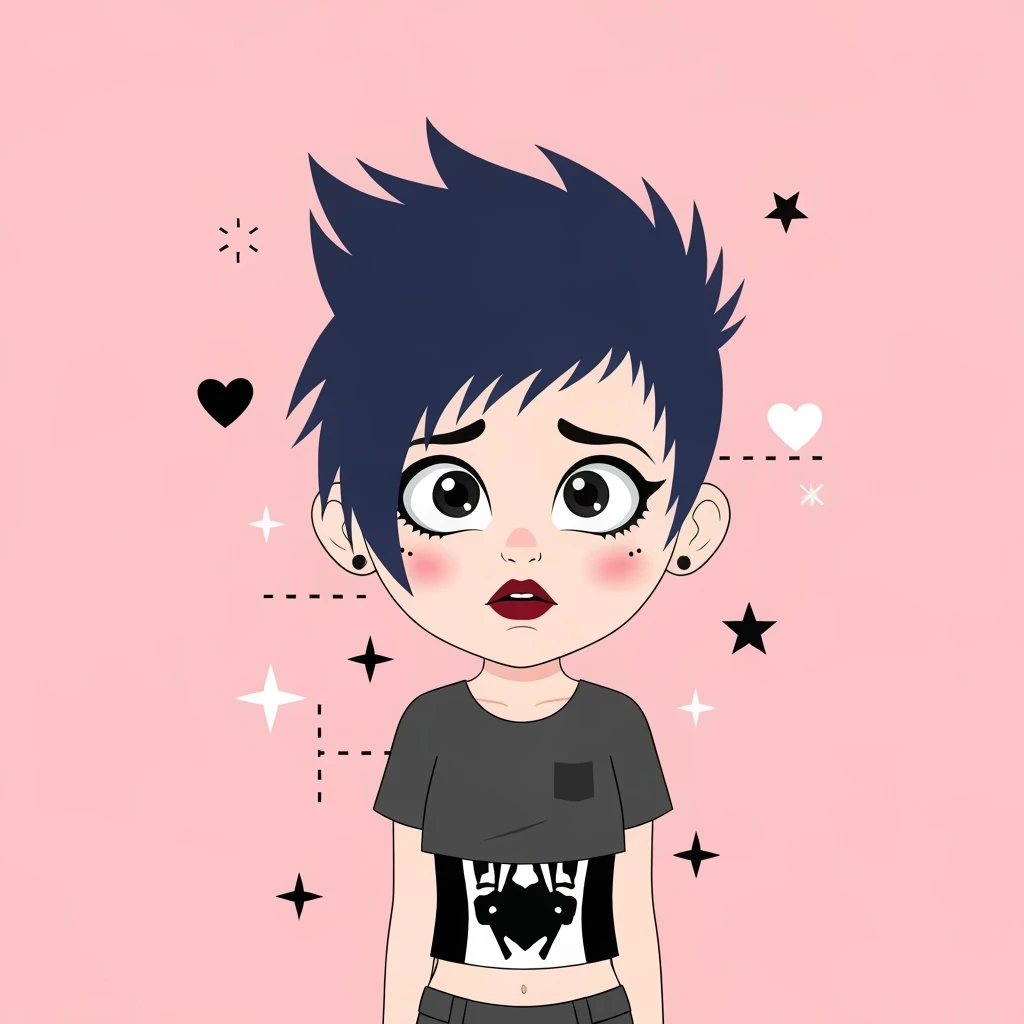 emo banner, cute, expressive, minimal, variation 2 emoji