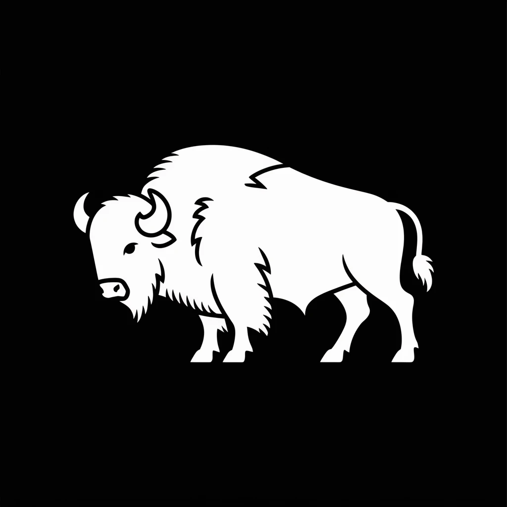 Buffalo icon black silhouette emoji