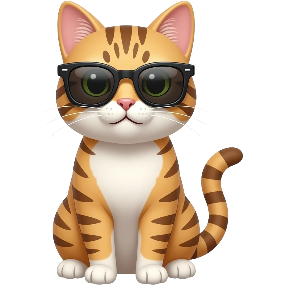 Cat wearing sunglasses emoji