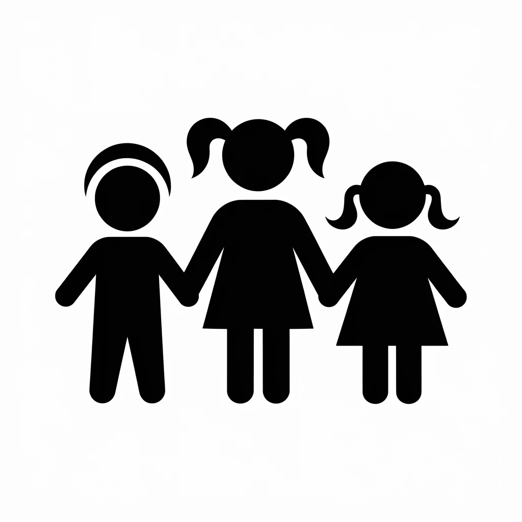 Children icon black silhouette emoji