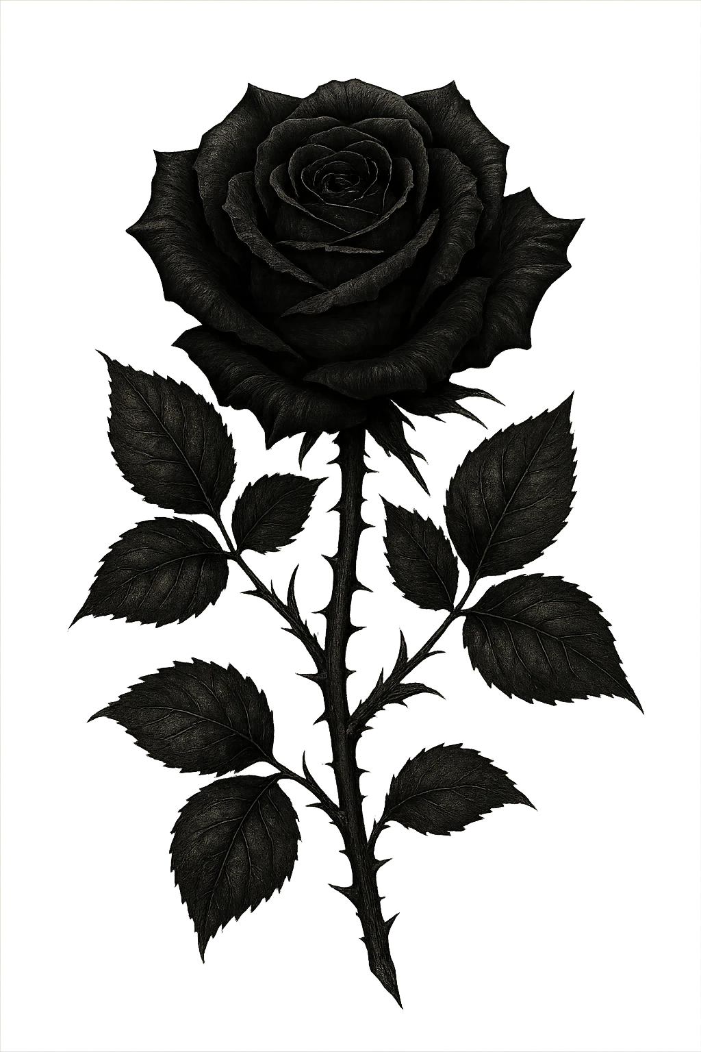 goth black rose emoji