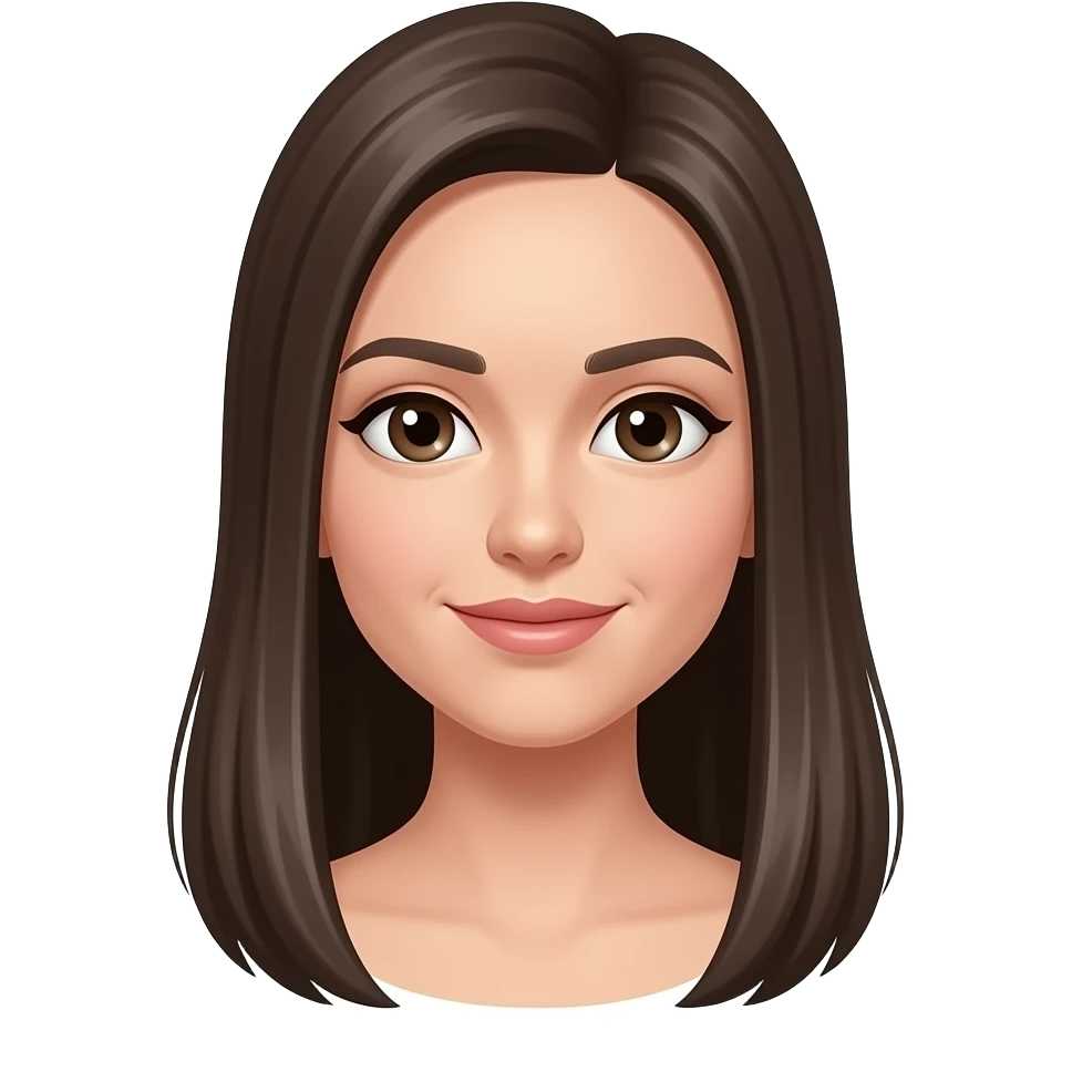 make her have longer hair to the collar bone but straight emoji
