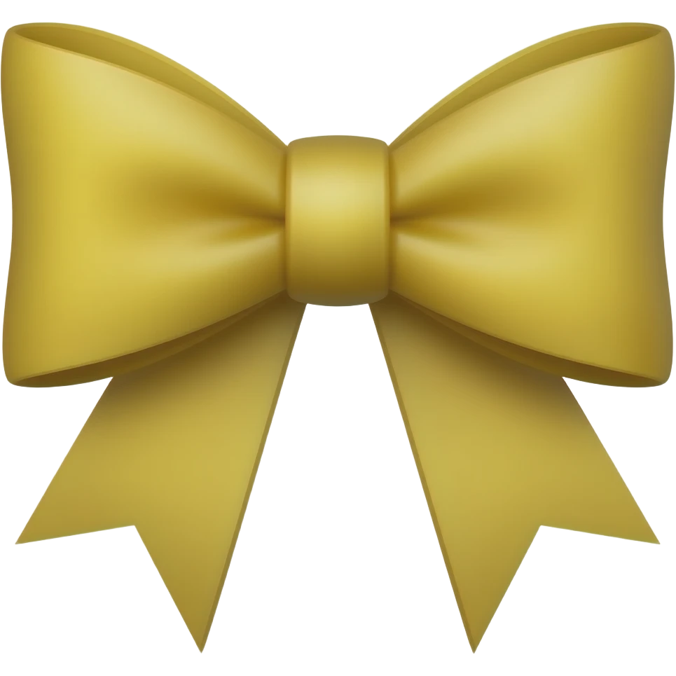 Yellow bow emoji