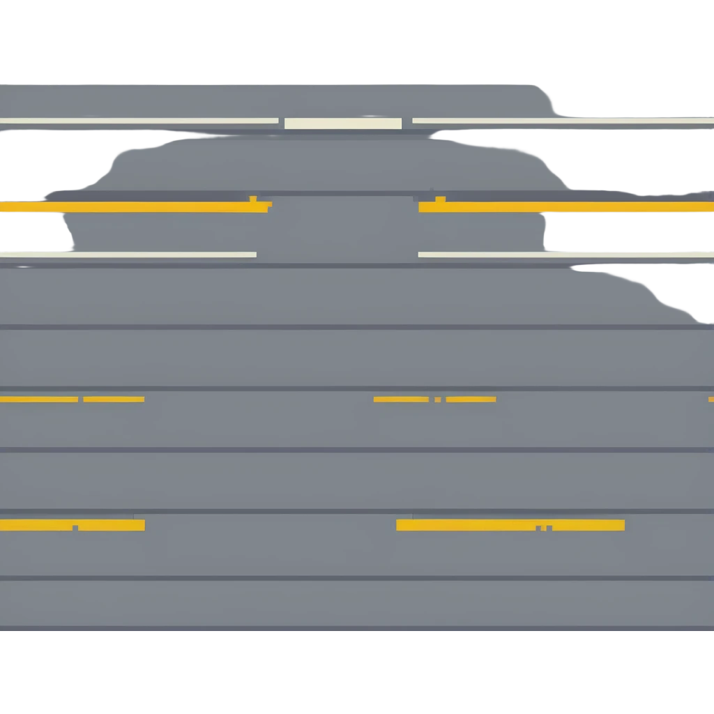 straight road with dashed center line, minimal emoji