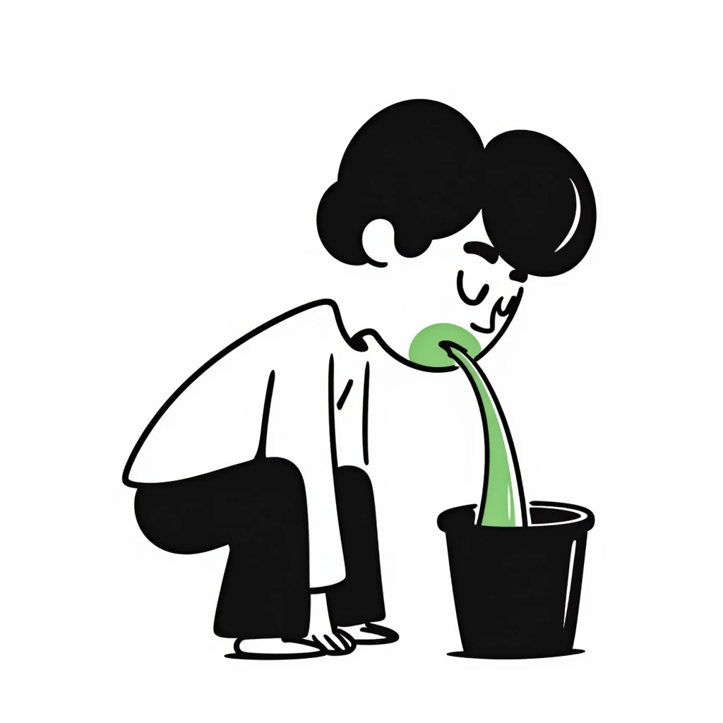 character vomiting emoji