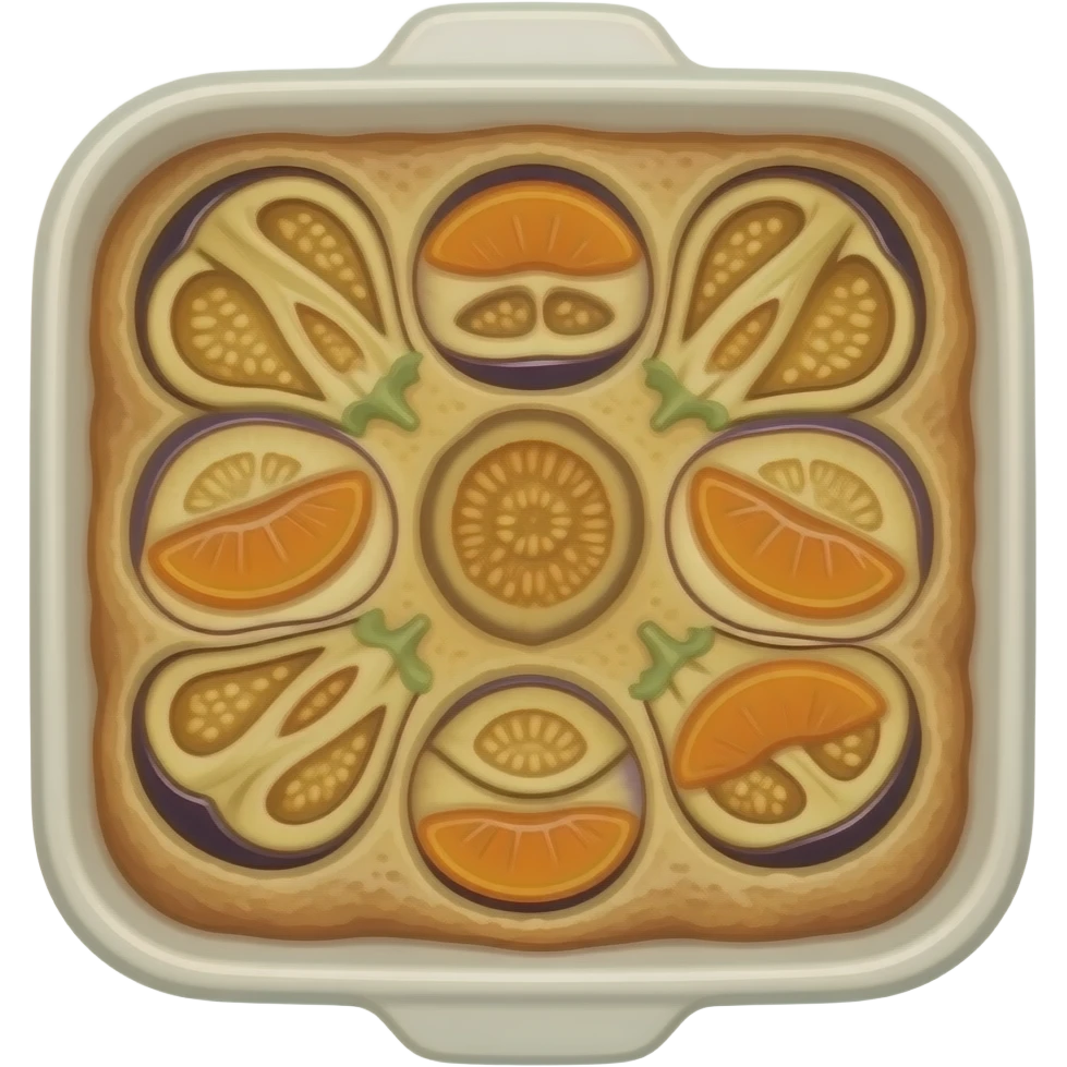 Eggplant in peach cobbler emoji