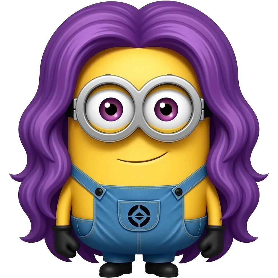 purple long haired minion emoji