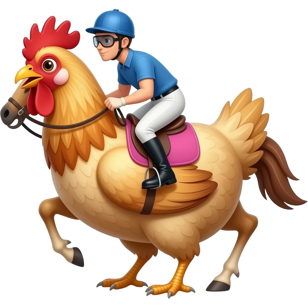 Chicken jockey emoji