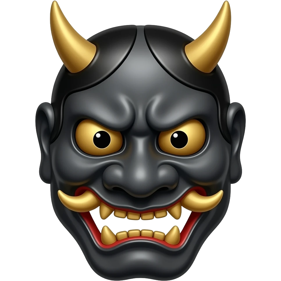 black oni mask emoji