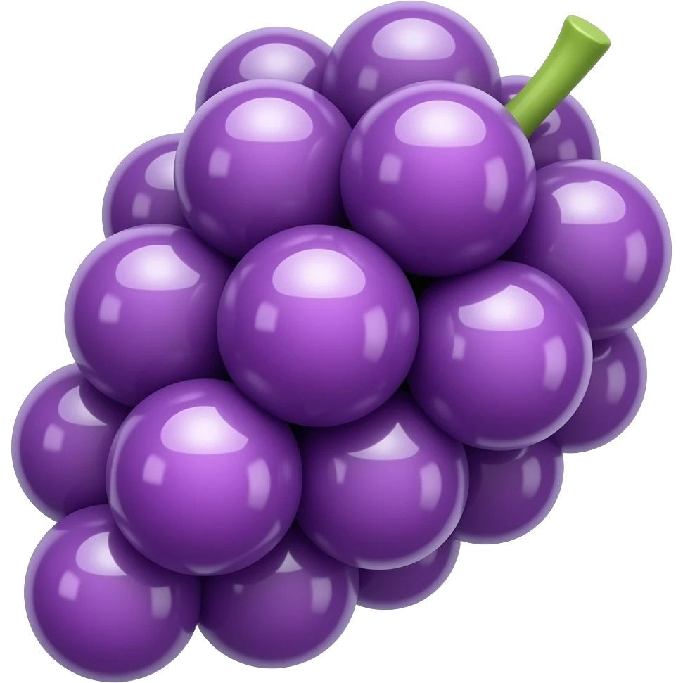 “grapes turned into shiny candy balls, cartoon style, vibrant” emoji