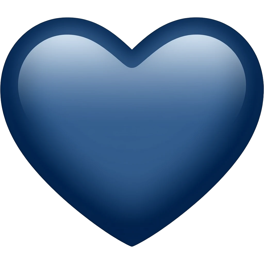Navy blue heart emoji emoji