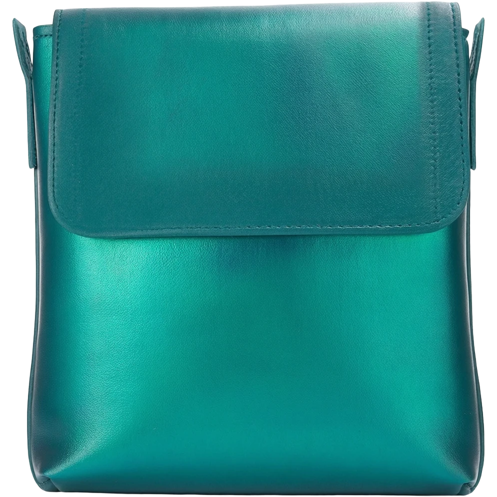 Brahmin Shea Turquoise Teal Green iridescent Lulia Leather Crossbody emoji