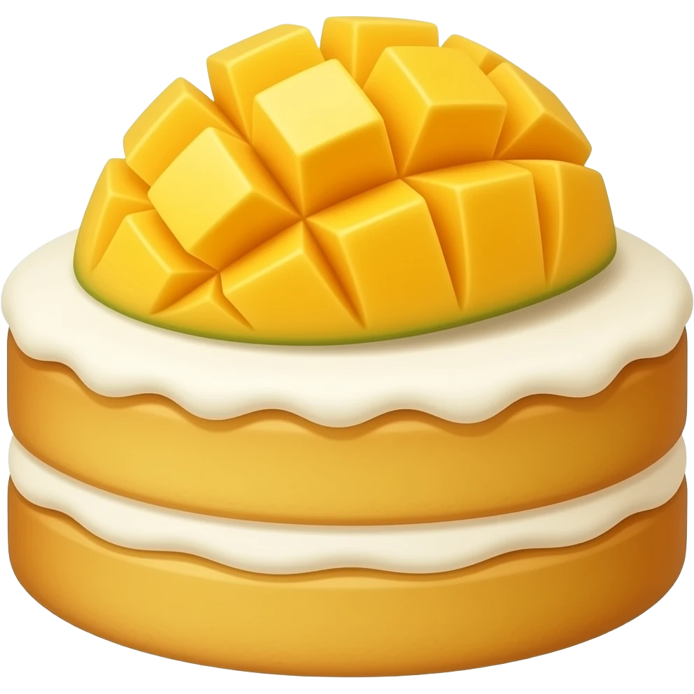 🥭🍰fait un gâteau à la mangue emoji