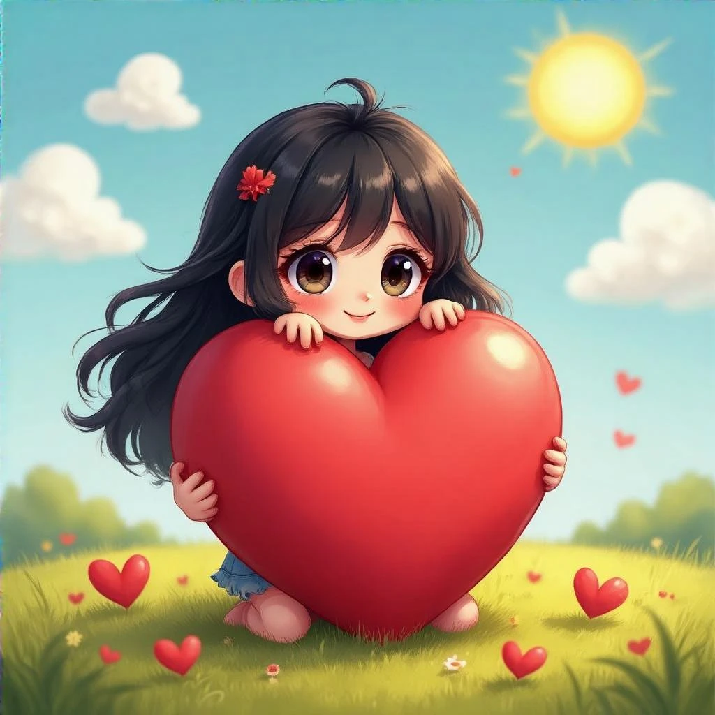 cute heart, no background emoji