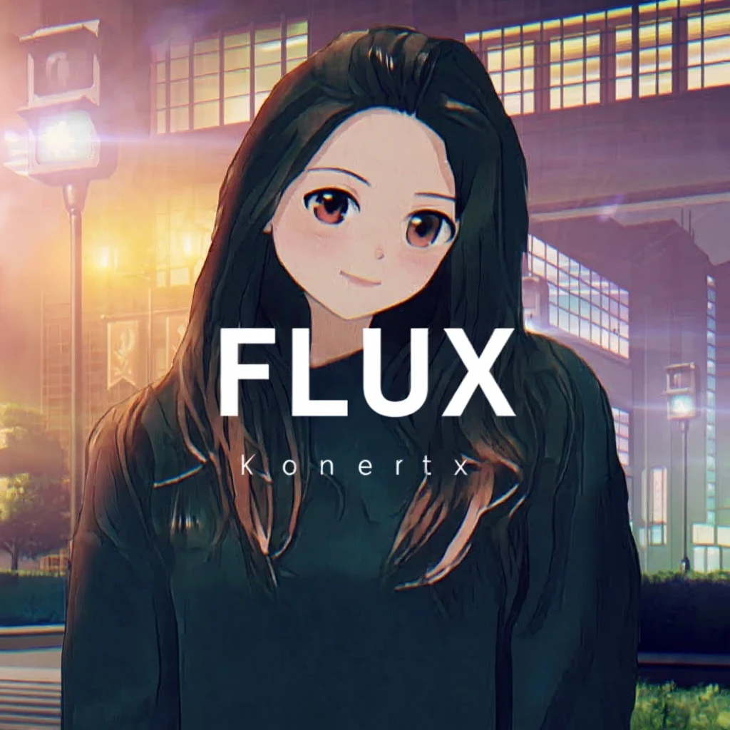 make a image with logo of  text "FLUX Kontext" emoji