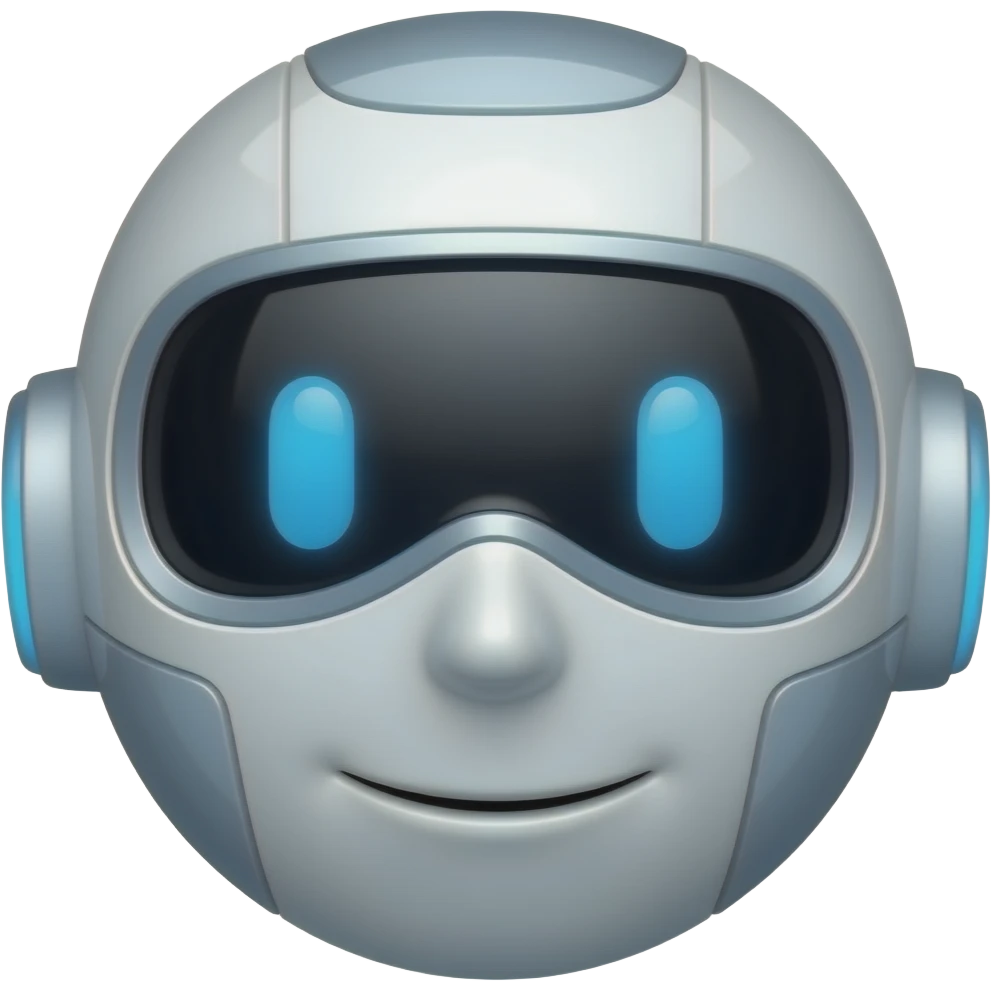 Genera solo la cara del robot pero con estas especificaciones: emoji