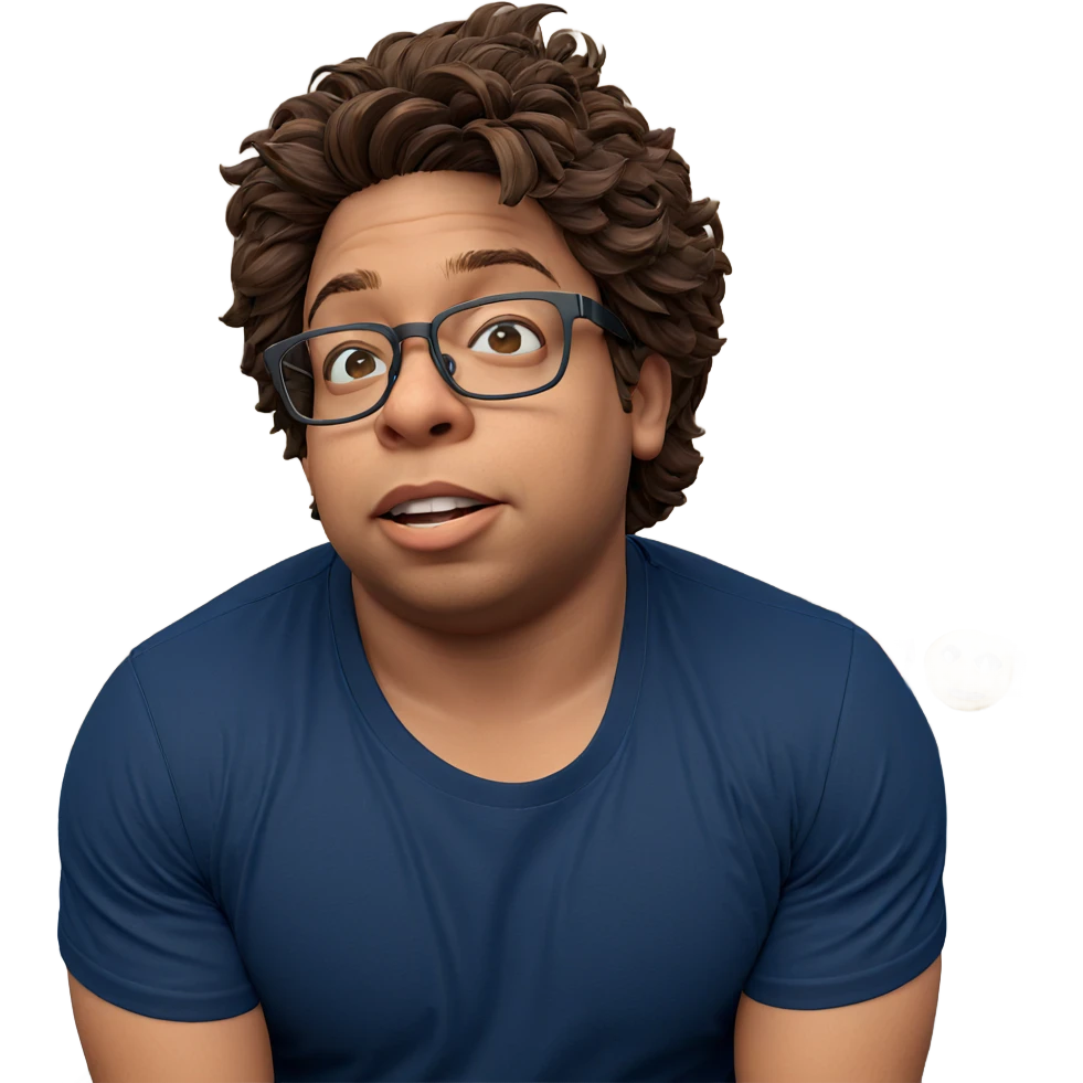 brown haired boy in glasses emoji