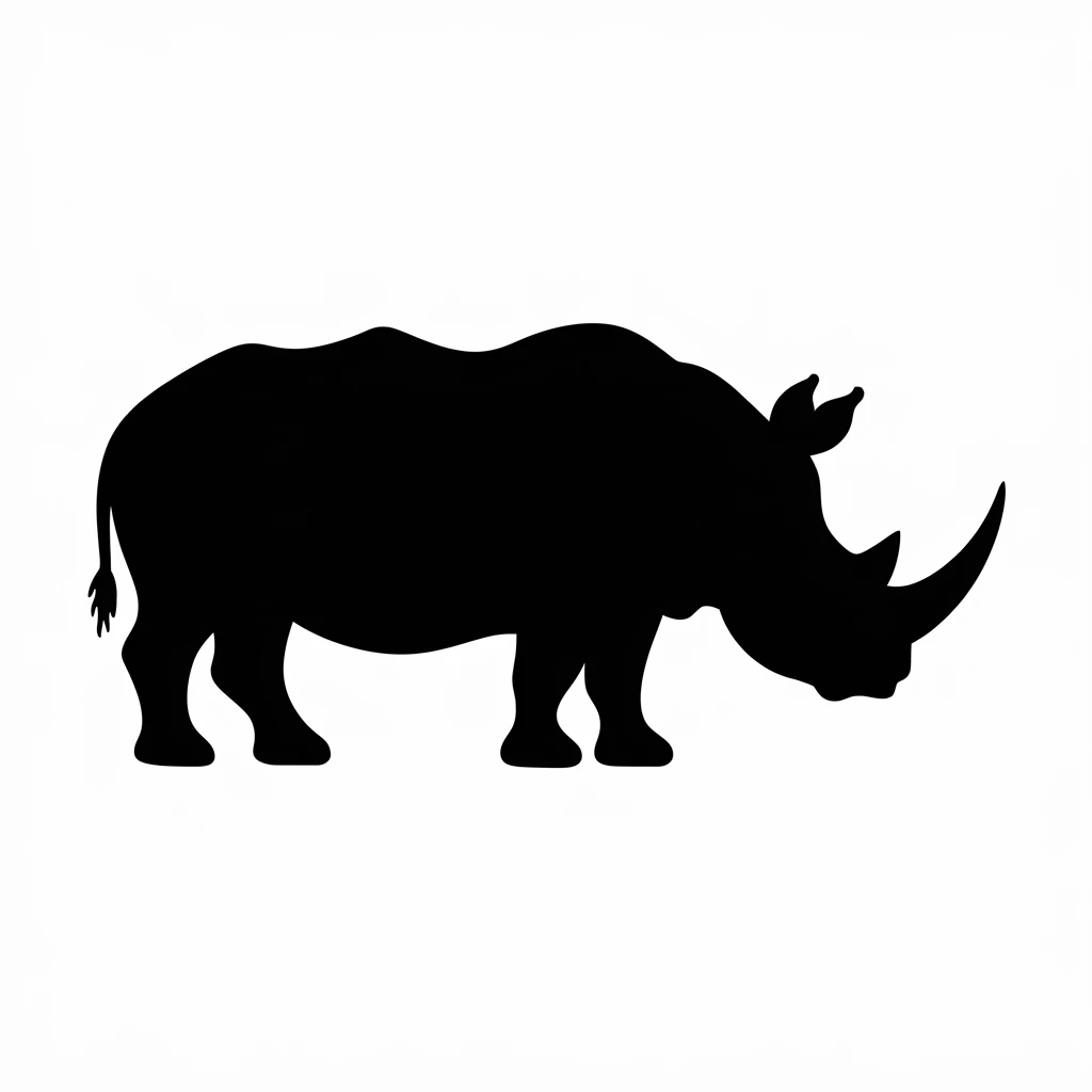 Rhino icon black silhouette emoji
