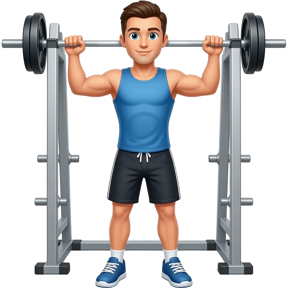 man working out smartly emoji