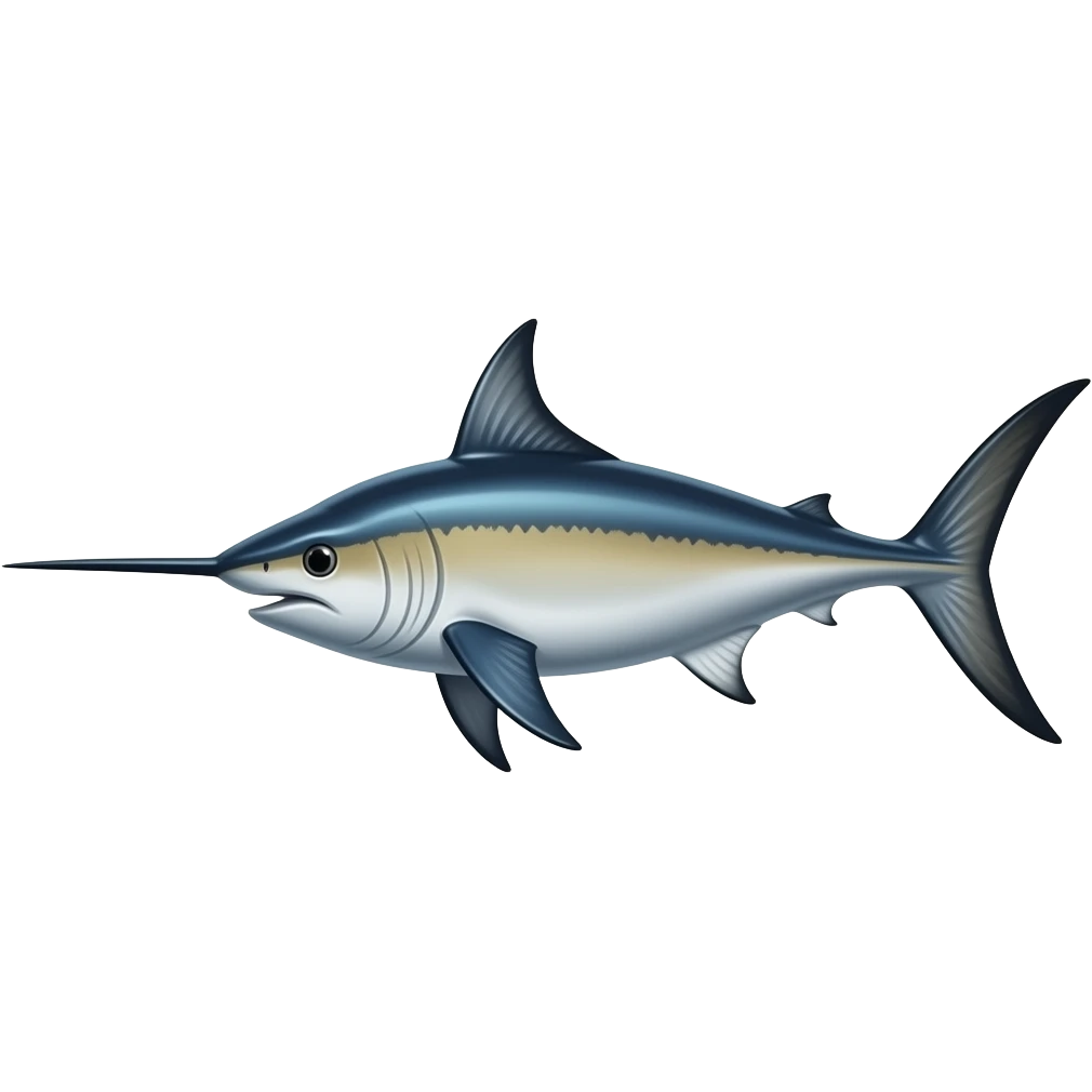 swordfish with a long sword emoji