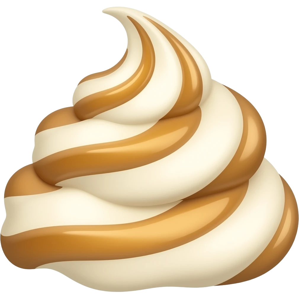 Coule de glace vanille et caramel emoji