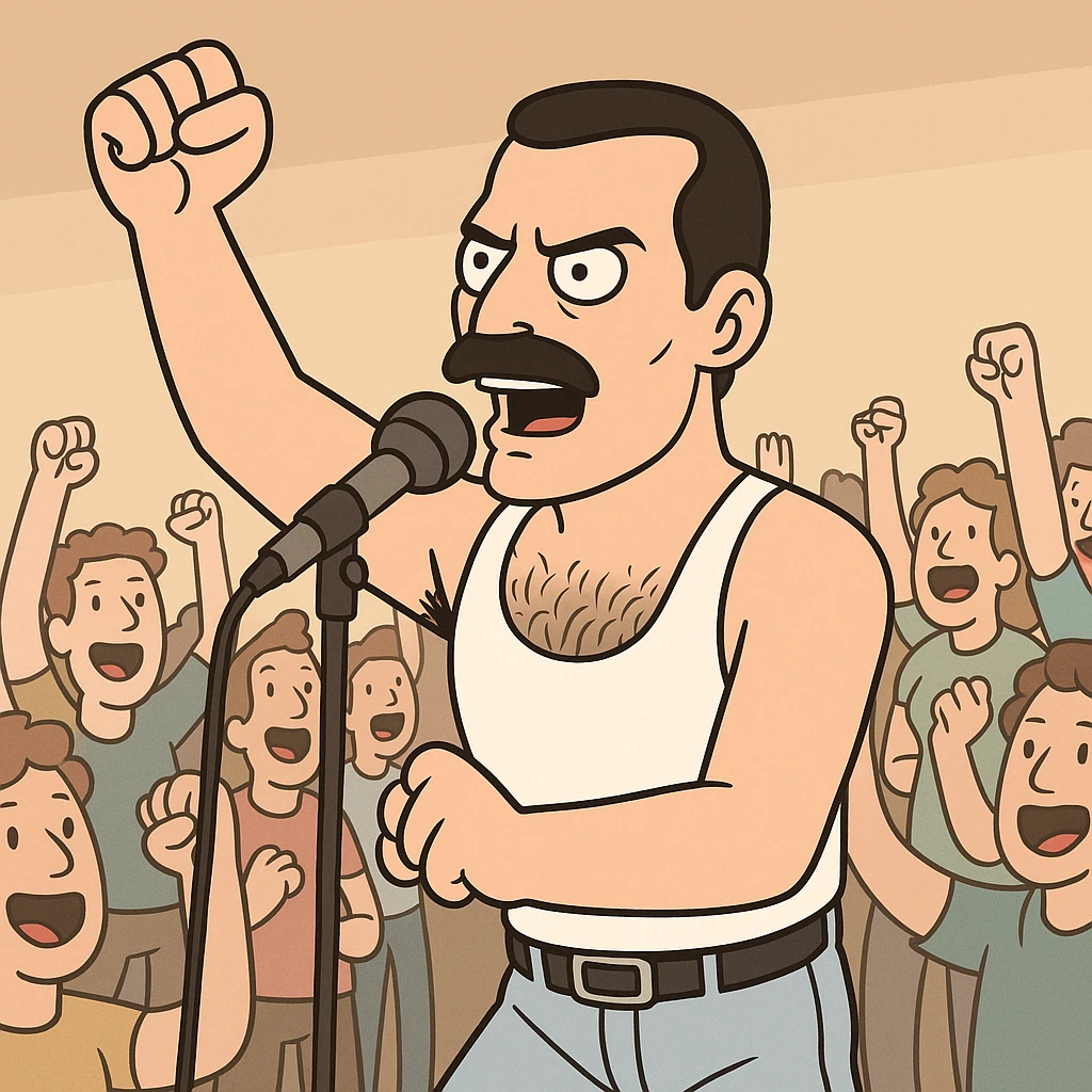 freddie mercury last days pumping the people that shearing  emoji