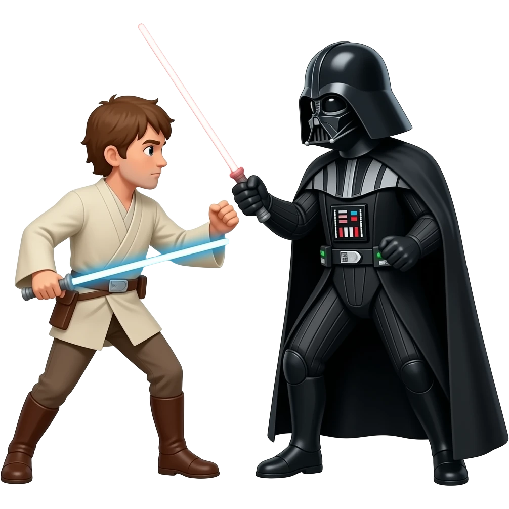 LUKE SKYWALKER BATTLE AGAINST DARTH VADER emoji