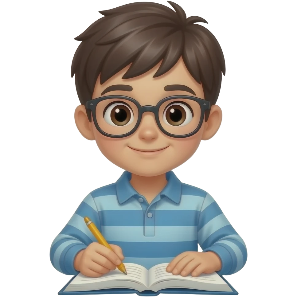 chico estudiando emoji