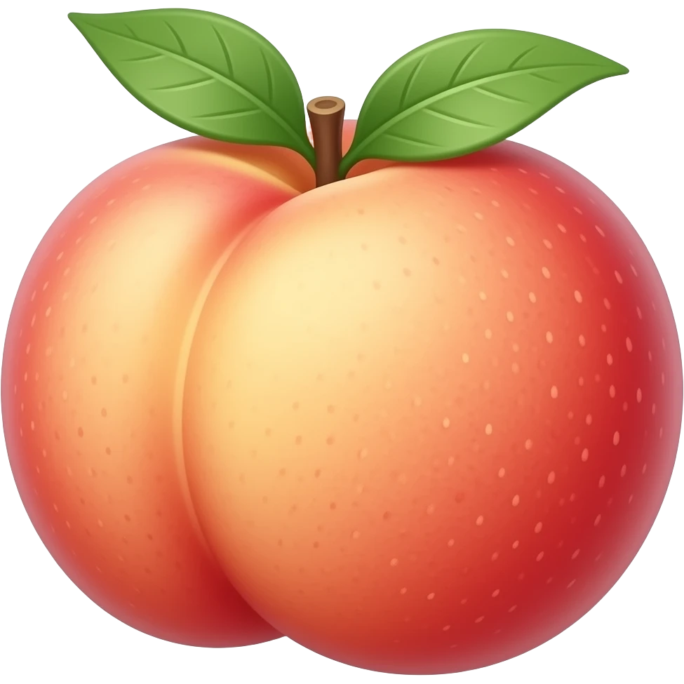 Peach that is shaped like a booty emoji
