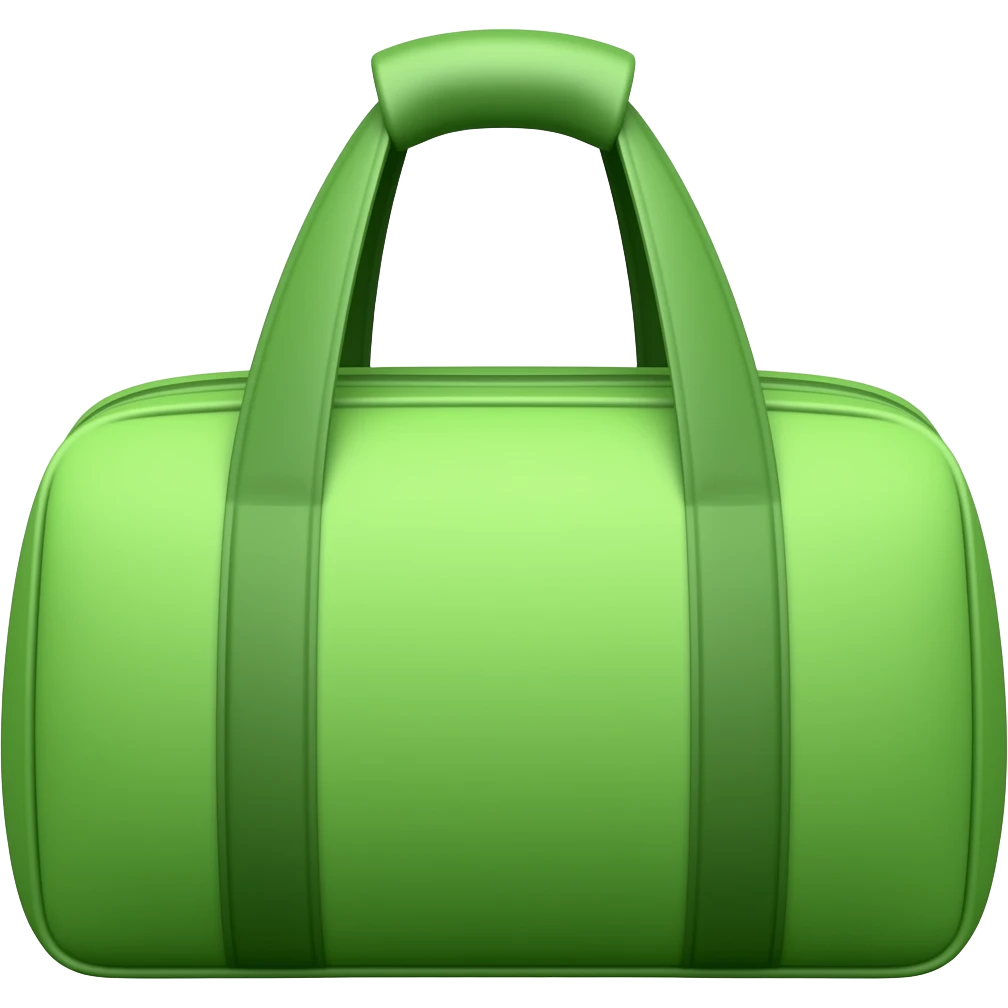 Bright green gym bag emoji