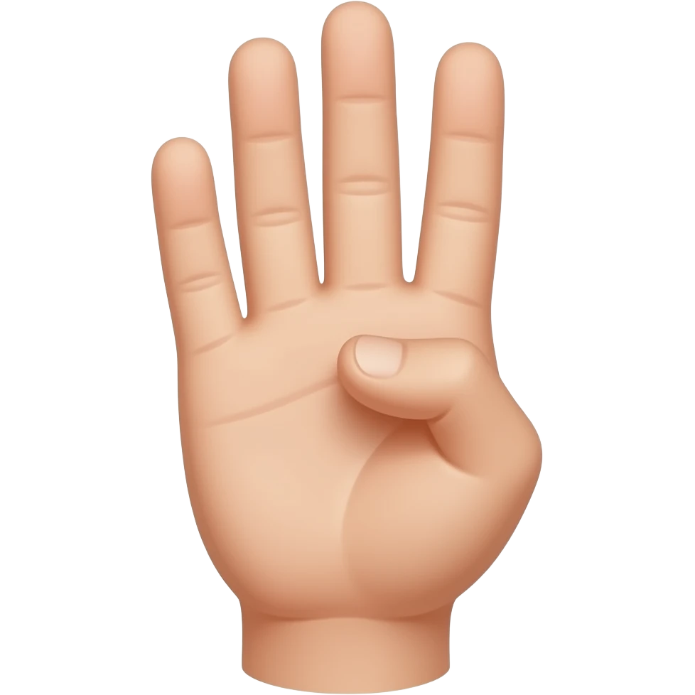 fold thumb and 2nd finger uopn third finger emoji