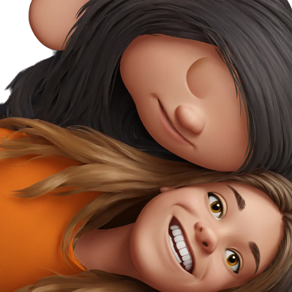 smiling boy with long hair emoji