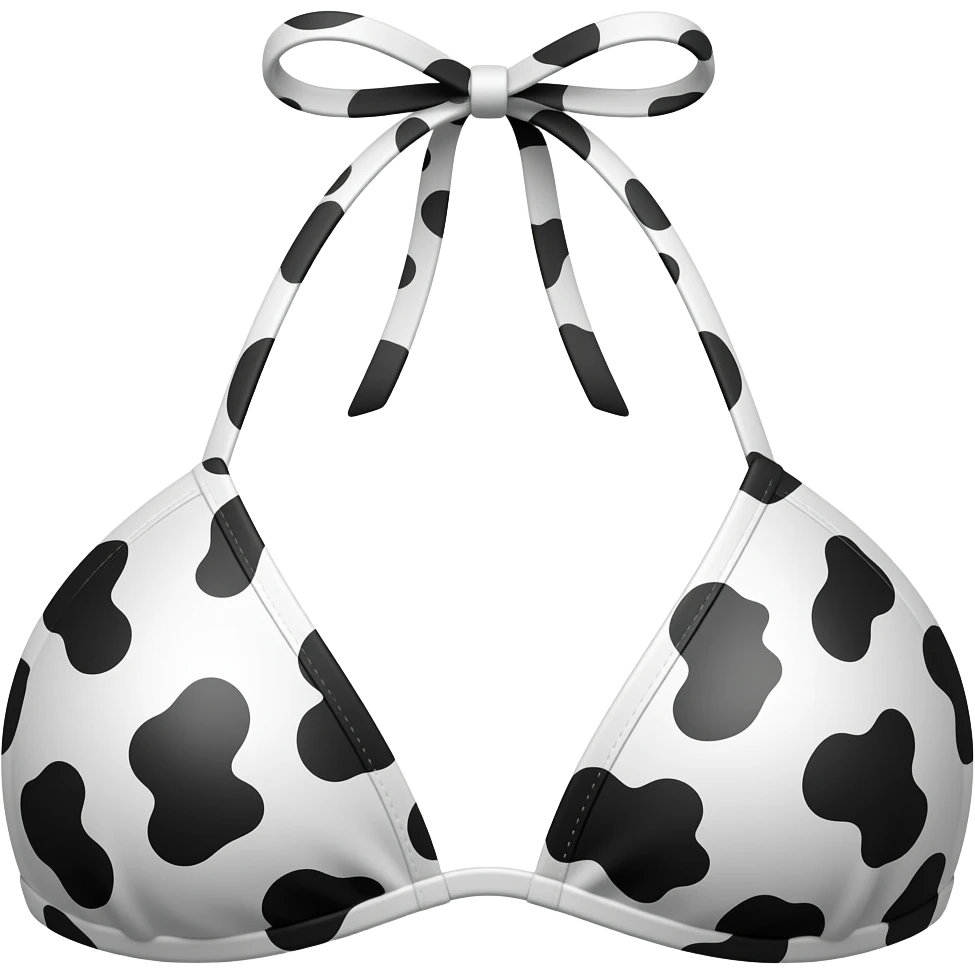 bikini with cow print emoji