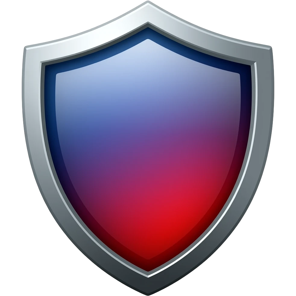 dark blue and red gradient shield emoji