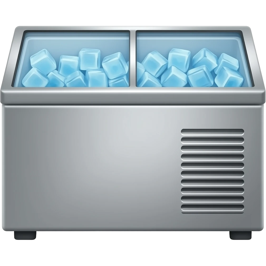 ice machine freezer to sell ice cubes emoji