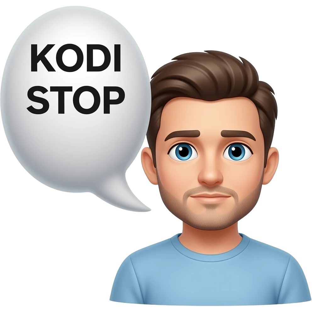 discord emoji with picture of bored person saying KODI STOP emoji