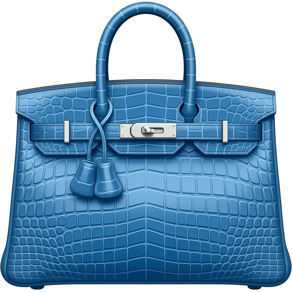 blue croc hermes birkin bag emoji