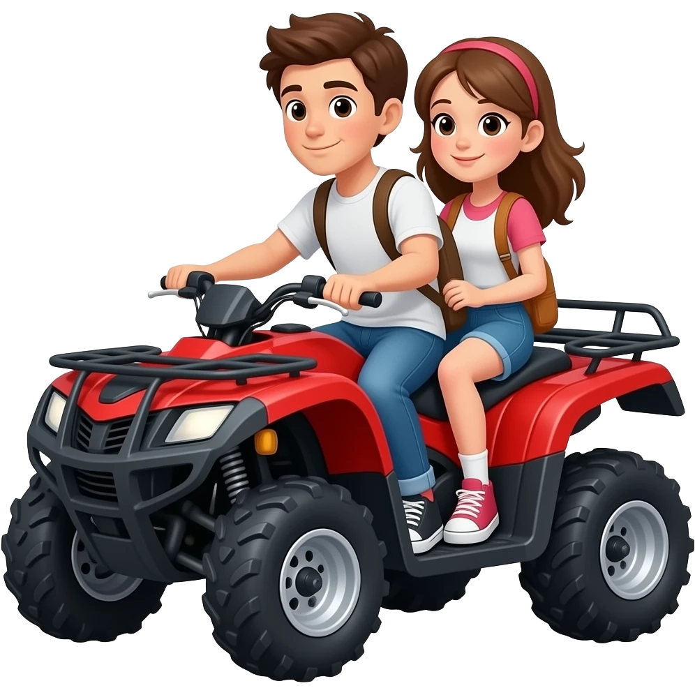 zrob na quadzie z przodu chłopaka a z tyłu dziewczyne emoji