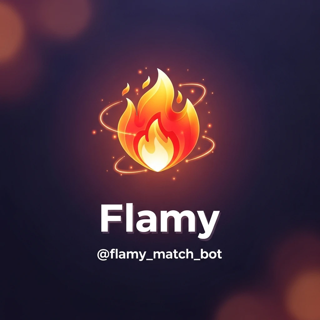 у меня в телеграме есть бот для знакомств Flamy. Иконку бота прикрепил. мне нужно рекламное изображение для постов в тг
id бота: @flamy_match_bot emoji