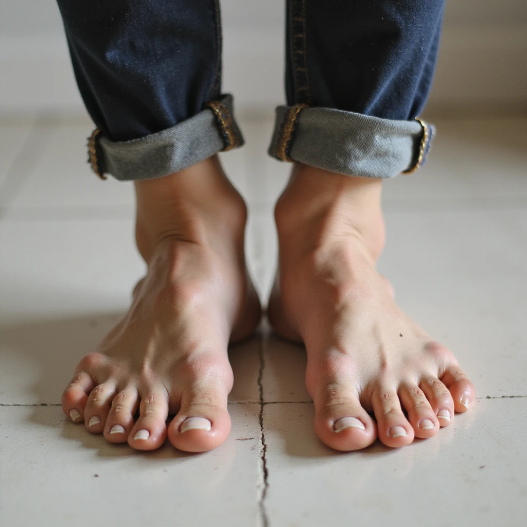 barefoot shoes, realistic style emoji