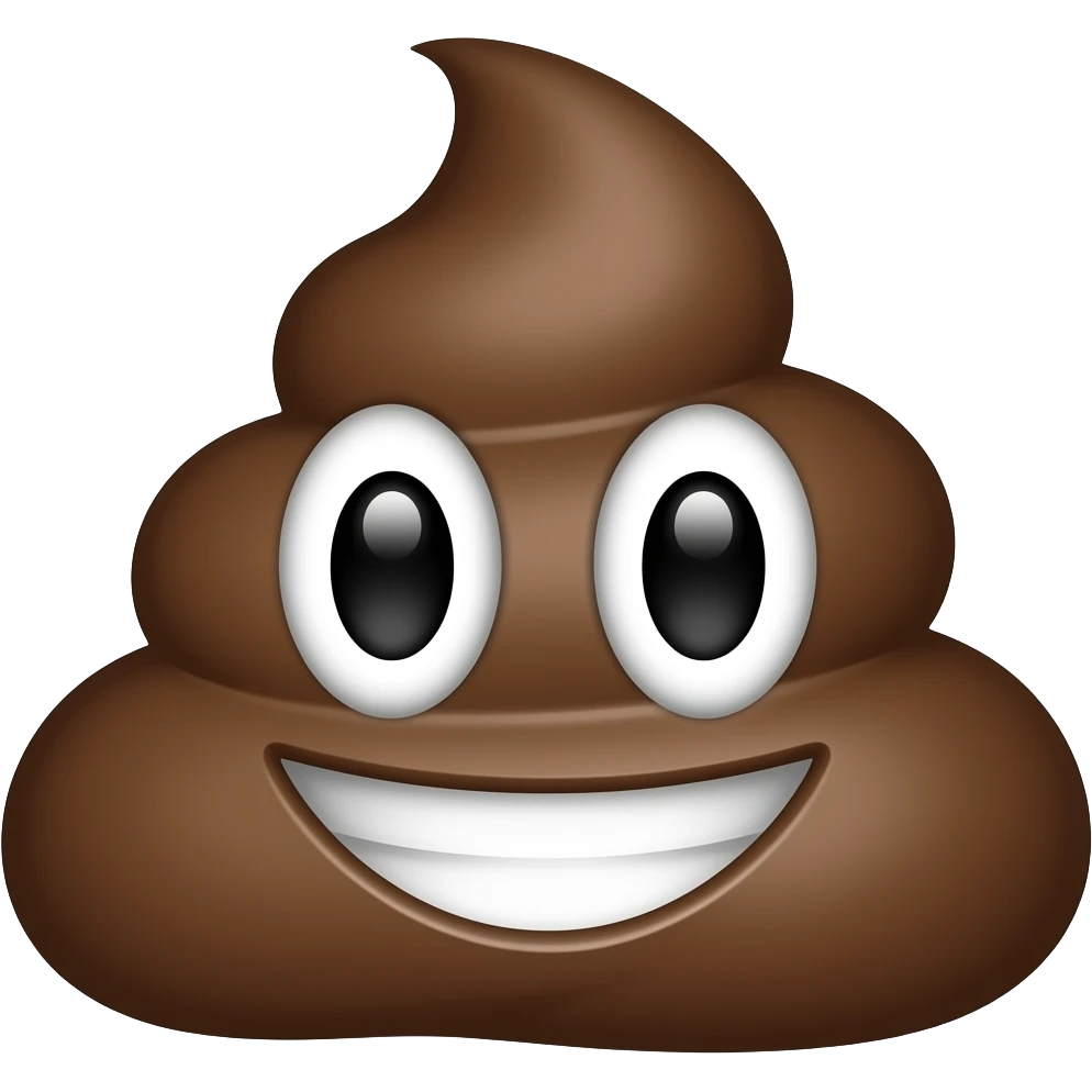 hex #0014dc poop smile emoji