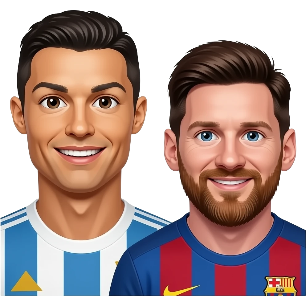 Cristiano Ronaldo y Messi juntos emoji