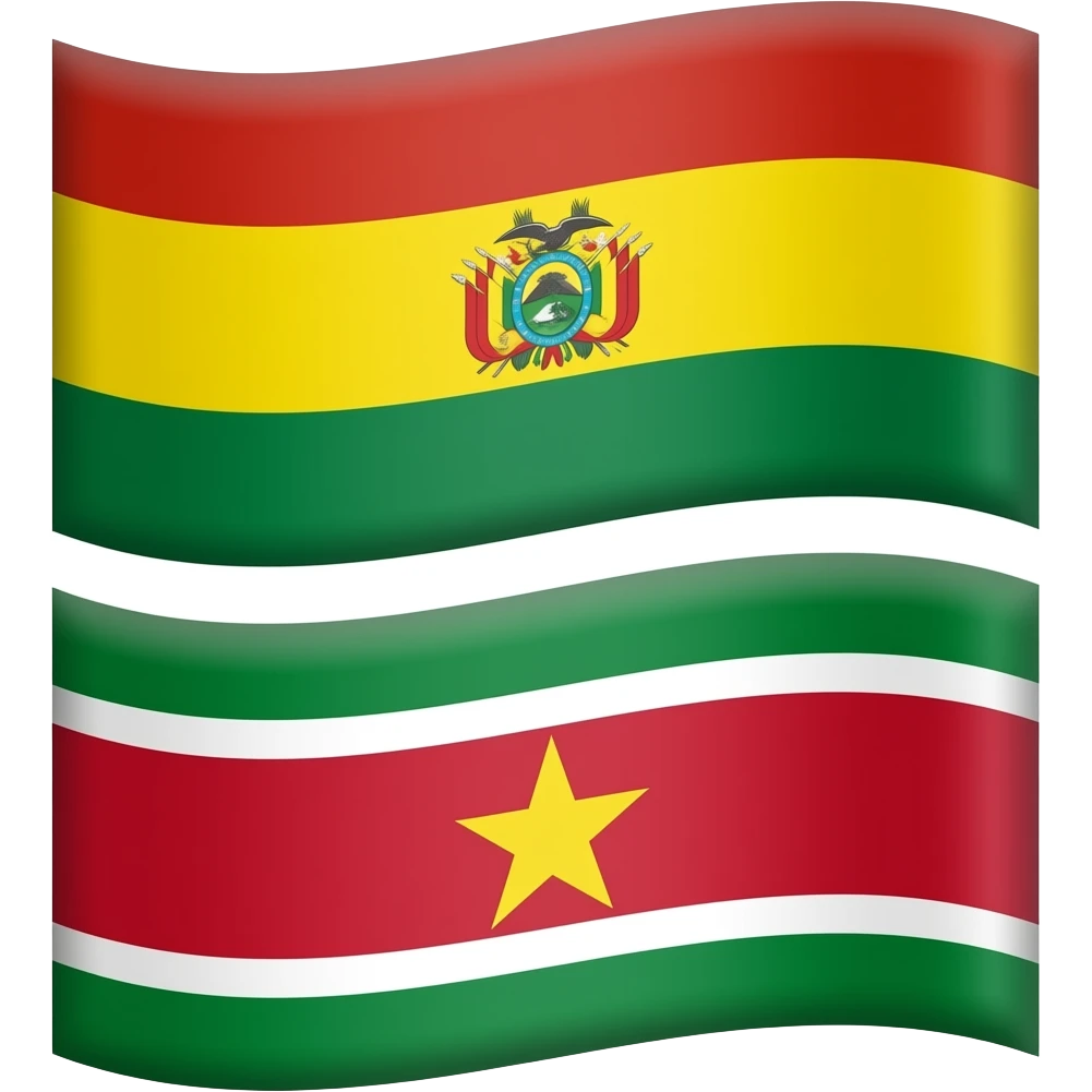 Me lo generas las banderas de Bolivia vs Surinam emoji