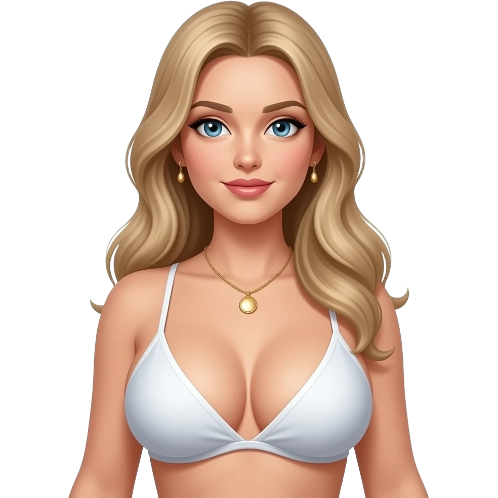 sexy skinny lady with extremly big boobs emoji