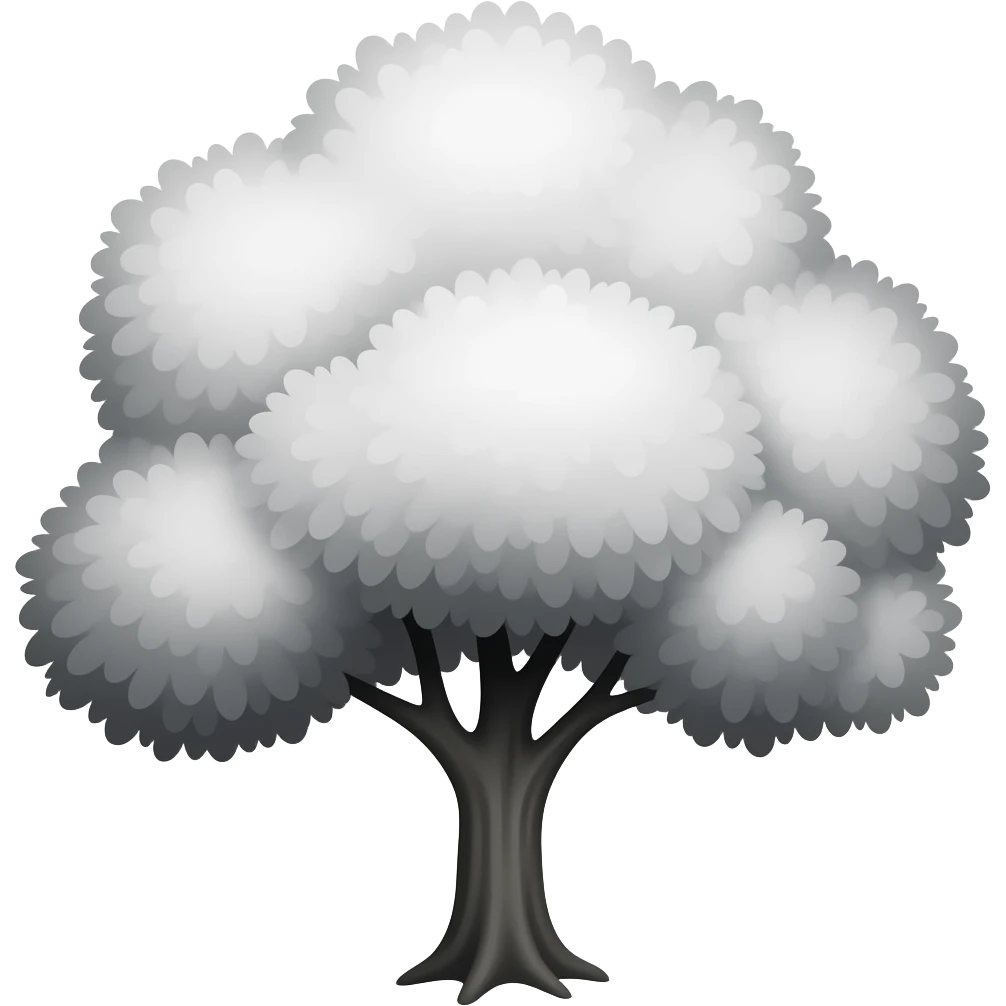 Black and white Tree super class emoji