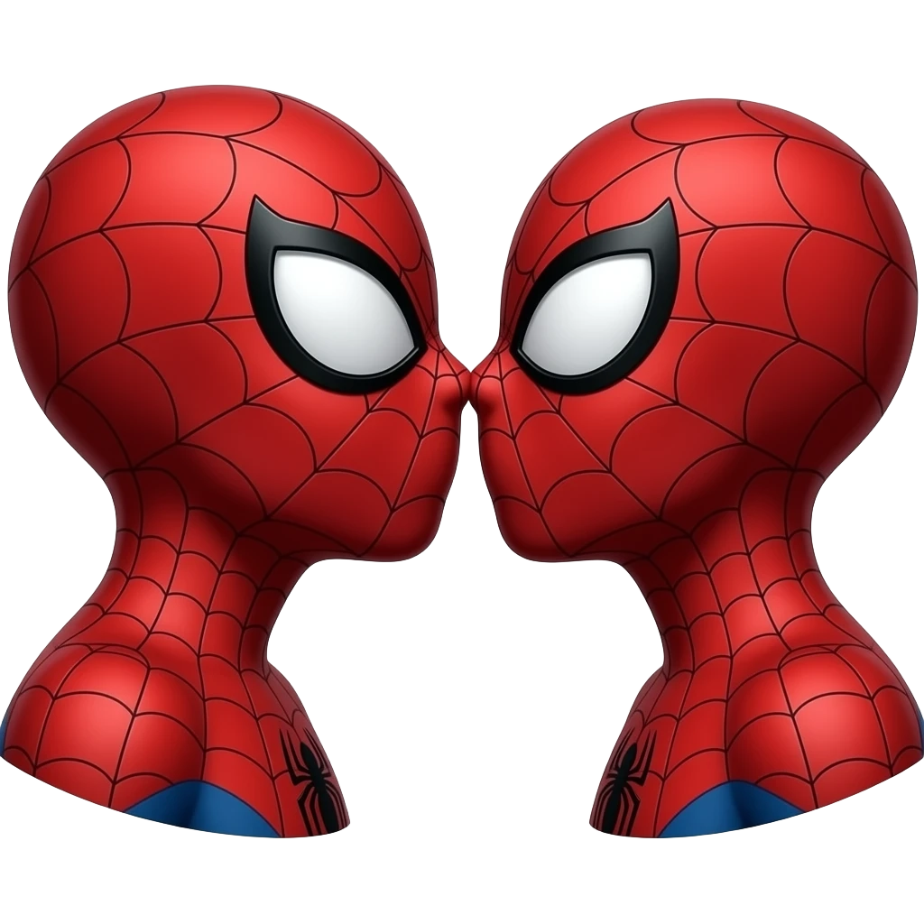 Spider-Man kissing Spider-Man emoji